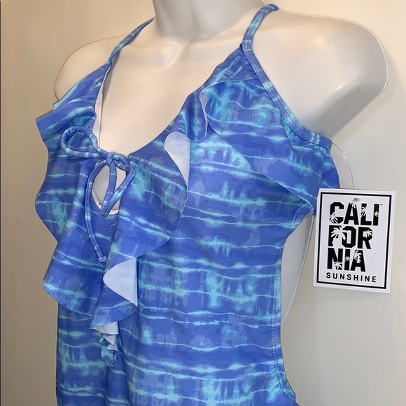 CALIFORNIA SUNSHINE Ruffle 1 pc. Swimsuit - Picture 5 of 10